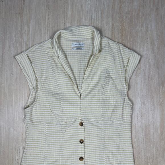 Urban Outfitters Stella Bodycon Mini Summer Casual Button Down Shirt Dress Large - Picture 2 of 16